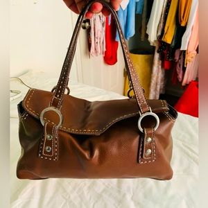 TOMMY HILFIGER. Vintage Leather Brown Bag.